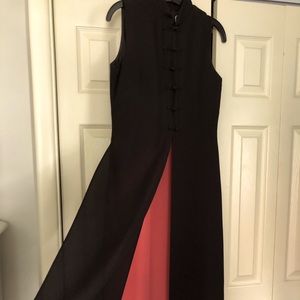 Long black/orange Dress